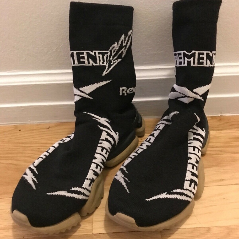 VETEMENTS x Reebok Black Sock Heavy Metal Sneakers